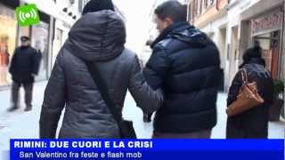 Rimini due cuori e la crisi San Valentino fra feste e flash mob [upl. by Griffis]