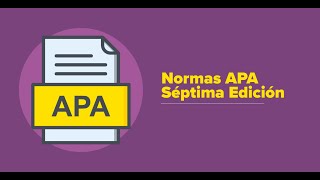 PRESENTACIÓN MOOC NORMAS APA 7 EDICIÓN [upl. by Aiel218]