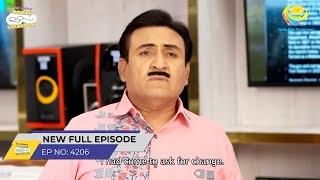 FULL EPISODE 4206 Jethalal ko Hua Nuksan  Taarak Mehta Ka Ooltah Chashmah [upl. by Odille992]