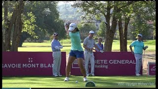 Nasa Hataoka Golf Swing  Fairway Metal faceon view Evian Championship September 2018 [upl. by Adnovaj550]