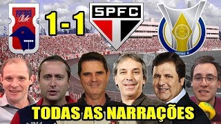 Todas as narrações  Paraná 1 x 1 São Paulo  Brasileirão 2018 [upl. by Flieger]