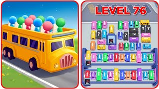 Bus Out Level 76 Game Walkthrough  Bus Out  Bus Jam Puzzle Game [upl. by Knighton]