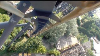 Katun Roller Coaster Front Seat POV  Mirabilandia Italy BampM Inverted OnRide [upl. by Ciel311]