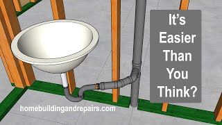 How To Put Together Bathroom Drain Pipe Components So You Can Move Sink Over A Few Inches or Feet [upl. by Eyatnod110]