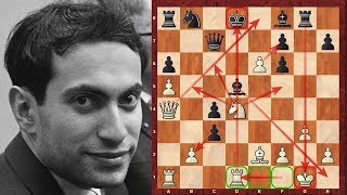 Amazing Chess Game  Mikhail Tal vs Vassily Smyslov  Brilliancy Prize Game  Caro Kann Defence [upl. by Jelene]