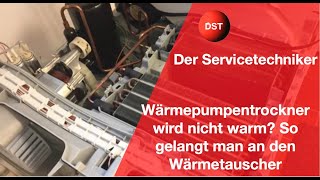 Wärmepumpentrockner wird nicht warm  So gelangt man an den Wärmetauscher [upl. by Ahsenit]