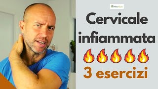 🔥 Cervicale infiammata🔥  3 esercizi [upl. by Lina]