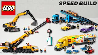 COMPILATION Lego City 2024 Truck Construction Vehicles sets Speed Build [upl. by Cotsen]