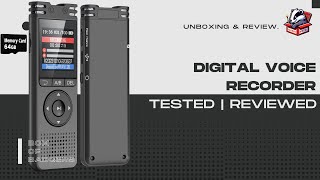 Digital Voice Recorder Unboxing amp Review – 64GB Noise Cancelling MP3 Player for Lectures amp Meetings [upl. by Eiroc]