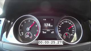 Golf 7 14 TSI 140 PS 0200kmh acceleration [upl. by Zales641]