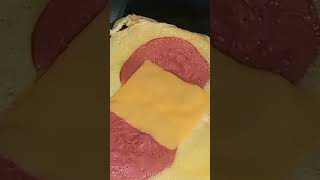 Pastrami Cheese Egg In Sandwich  Insane Cooking [upl. by Gabbey]