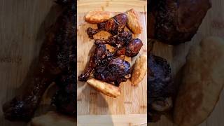 Jamaican Roadside Jerk Chicken with Festival 🇯🇲 cooking food foodie [upl. by Sihunn]