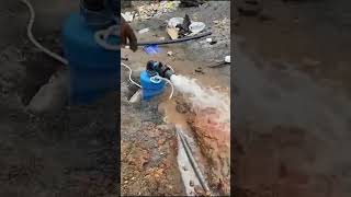 Pump installation after borehole drilling in Ghana [upl. by Deerc]