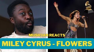 Musician Reacts to Miley Cyrus  Flowers  Jamaal X Music [upl. by Naeroled539]