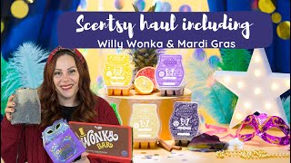 Scentsy Haul with Warmers Willy Wonka warm reviews amp Mardi Gras Collections [upl. by Constancia]