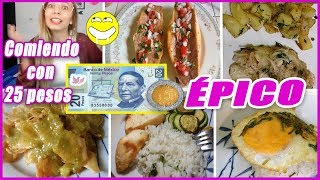 COMIENDO UNA SEMANA CON SOLO 25 PESOS  ÉPICO  Key Riqué [upl. by Elfrida]