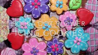 Polka Dot FlowerBouquet Icing Cookies♪ [upl. by Aramenta]