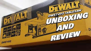 Dewalt Table Saw review  DWE7492 Unboxing measurement guide dado info amp setup info [upl. by Alsi]