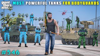 Michael Committed Powerful Tanks Robbery For Bodyguards  Gta V Gameplay [upl. by Ahcsatan]