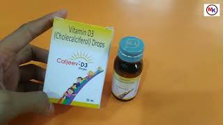 Caljeev d3  vitamin d3  cholecalciferol drops Use And Benefits  400IU 800IU [upl. by Akiv]