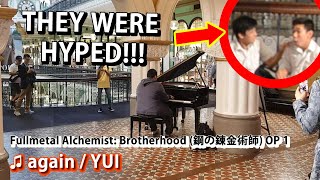 I played FULLMETAL ALCHEMIST BROTHERHOOD OP on piano in public [upl. by Aicilra668]