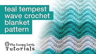 How to Crochet a Ripple Blanket Tutorial  Wave Crochet Blanket Pattern Tutorial [upl. by Daggett]