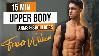 15 MIN Killer Upper Body Workout with YouTube coach  Fraser Wilson  D1sport workout [upl. by Erimahs650]