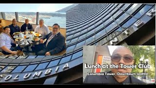 Lunch at exclusive Tower Club  Columbia Tower Best Food and View of Seattle [upl. by Hsirrehc]