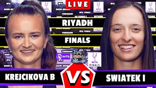 🔴LIVE Swiatek I vs Krejcikova B • WTA Finals Riyadh 2024 tennis WTAFinals Krejcikova Swiatek [upl. by Euv]