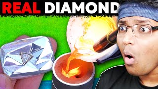 Making REAL DIAMOND Play Button [upl. by Ahcilef]