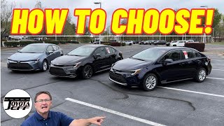 All 2023 Corolla Hybrid Trims  I Compare So You Can Decide [upl. by Mauchi]