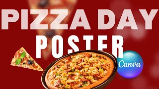 Pizza Poster Design Tutorial  National Pizza Day [upl. by Sillig]