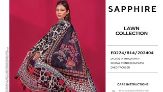 sapphire 3pc lawn collection Ava from Malabis e Nisa WhatsApp 03202479819 [upl. by Ellyn822]