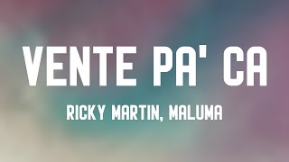 Vente Pa Ca  Ricky Martin Maluma Lyrics Video 🦞 [upl. by Peri]