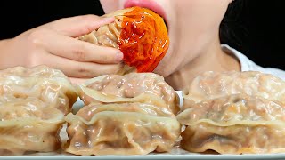 Homemade Kimchi Wang Mandu • Korean KingGiant Dumplings • Cooking amp Mukbang ASMR [upl. by Ailegna764]