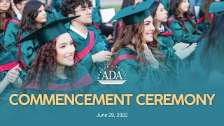 Full video of the ADA Schools Commencement Ceremony 2022 [upl. by Jary]