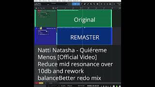 Natti Natasha  Quiéreme Menos Official Videooriginal vs remaster [upl. by Atiluap]