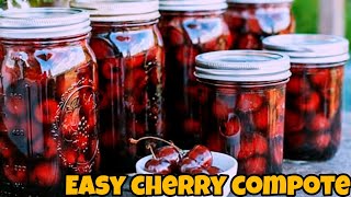 how to make the most delicious and easy cherry compote😍😋 [upl. by Amapuna]