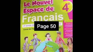 mes apprentissages en francais 4 page 50 [upl. by Dnomad]