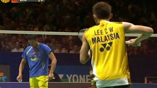 Lee CW v L Dan MSF Yonex All England Open Badminton Champ 2012 [upl. by Pfeffer]