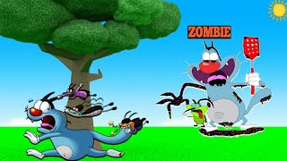 Roblox Oggy Attacked By Zombies With Cockroaches  In Roblox Zombie [upl. by Buckie]