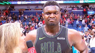 quotIm a competitor I want to win Simple as thatquot  Zion Williamson after his Performance tonight 🗣️ [upl. by Joni244]