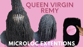 Micro Loc Extensions Tutorial  QVR HAIR  Human Hair Afro Kinky [upl. by Stulin]