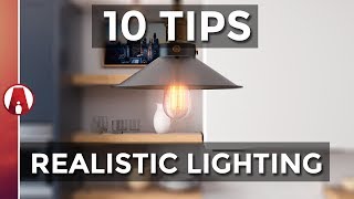 10 Tips for REALISTIC LIGHTING in VRay [upl. by Onitselec]