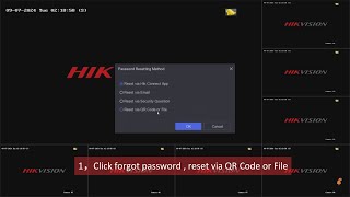 How to reset password on NVRDVR EUI via HPP20240712 Hikvision [upl. by Divadnhoj151]