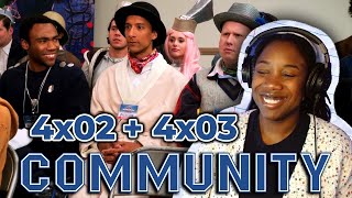 Community  4x02 amp 4x03  First Time Watching REACTION [upl. by Gurl]