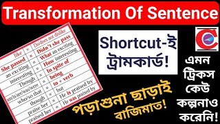 Changing Sentence New Technique  Transformation of Sentence Shortcut Easy Method  SSC  HSC  BCS [upl. by Imotas]