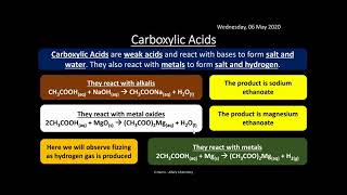 OCR A 613 Carboxylic Acids and Esters REVISION [upl. by Meghan]