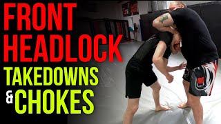 Dominate The Front Headlock  Setups Takedowns amp Chokes [upl. by Amick]