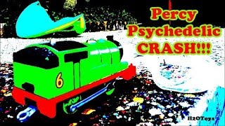 Thomas and Friends  Percy Psychedelic CRASH Thomas the Tank Engine [upl. by Harriott]